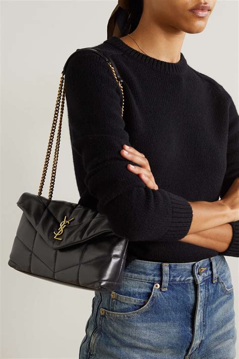 saint laurent quilted shoulder bag.